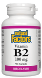 Natural Factors Vitamin B2 100mg 90 Tablets