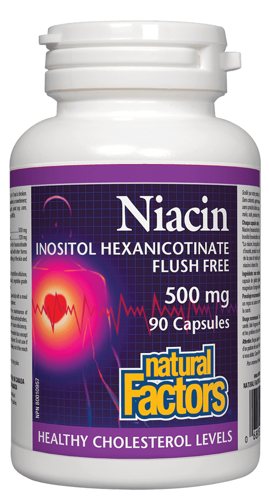 Natural Factors No Flush Niacin 500mg 90 Capsules