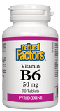 Natural Factors Vitamin B6 50mg 90 Tablets