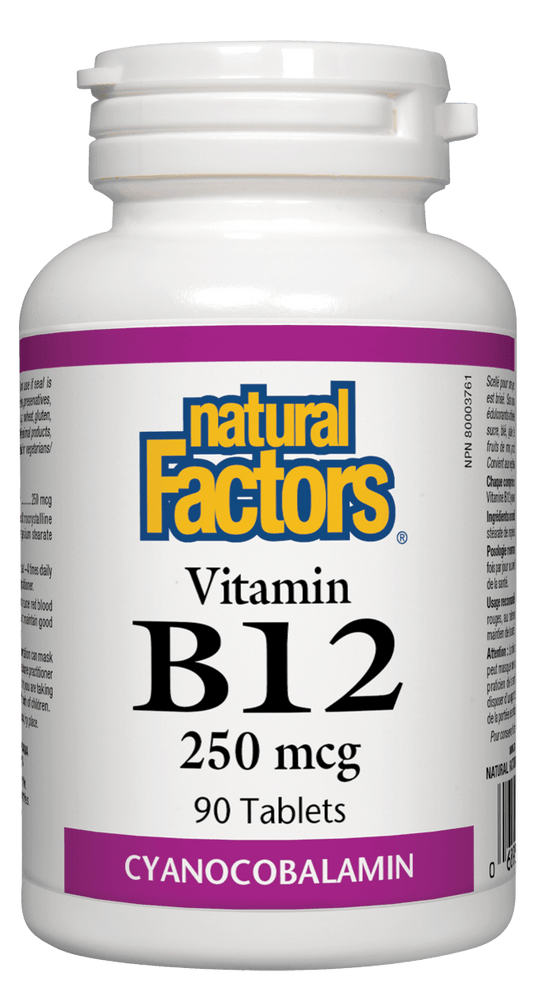 Natural Factors B12 250mcg 90 Tablets