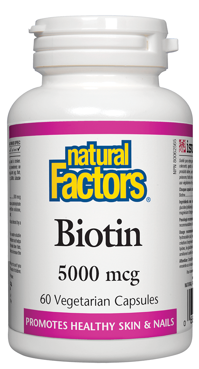 Natural Factors Biotin 5000mcg 60 V-Capsules