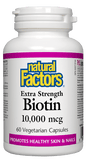 Natural Factors Extra Strength Biotin 10,000mcg 60 V-Capsules