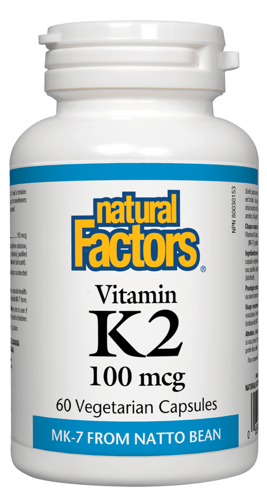 Natural Factors Vitamin K2 100mcg 60 V-Capsules