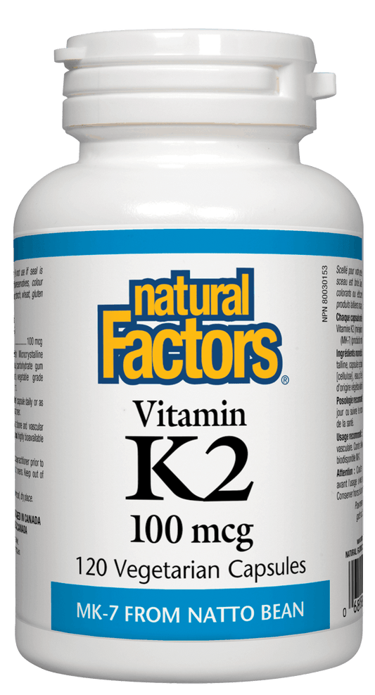 Natural Factors Vitamin K2 120 V-Capsules