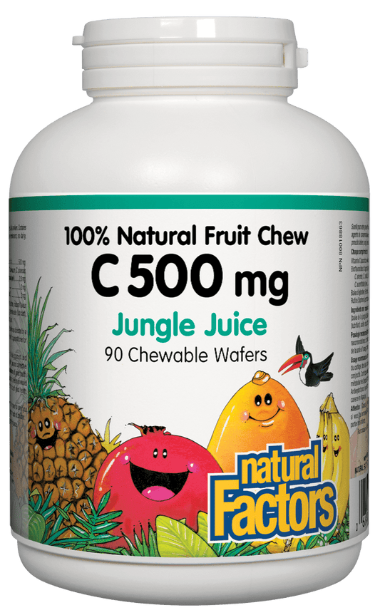 Natural Factors Chewable Vitamin C Jungle Juice 500mg 90 Chewable Wafers