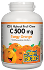 Natural Factors Vitamin C 500 mg Tangy Orange 90 Chewable Wafers