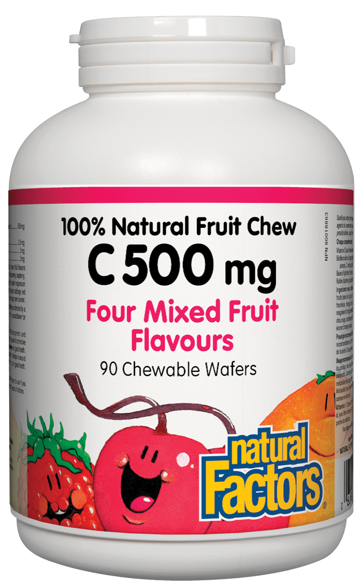 Natural Factors Chewable Vitamin C Mixed Fruit 500mg 90 Chewable Wafers