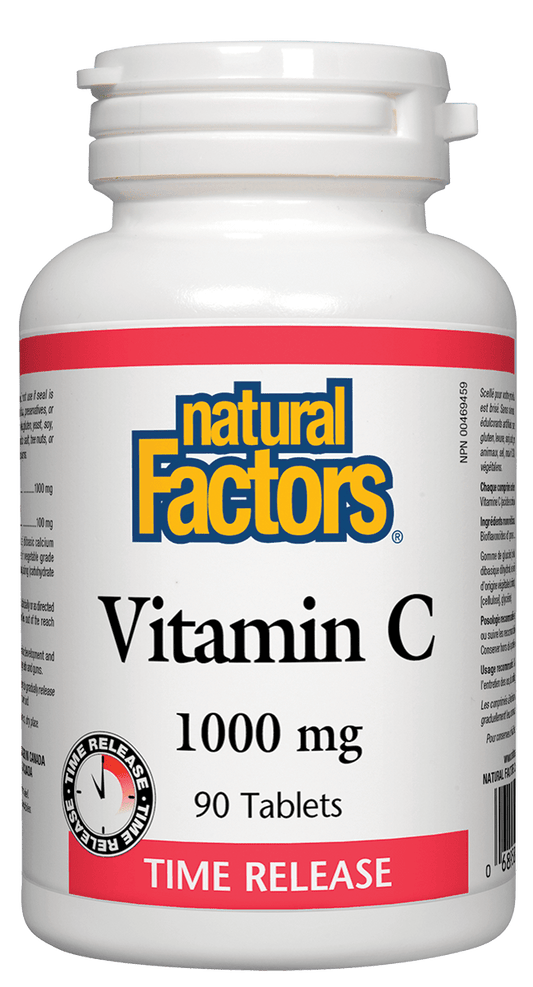 Natural Factors Vitamin C Time Released 1000mg w/100mg Citrus Bioflavonoids 90 Tablets