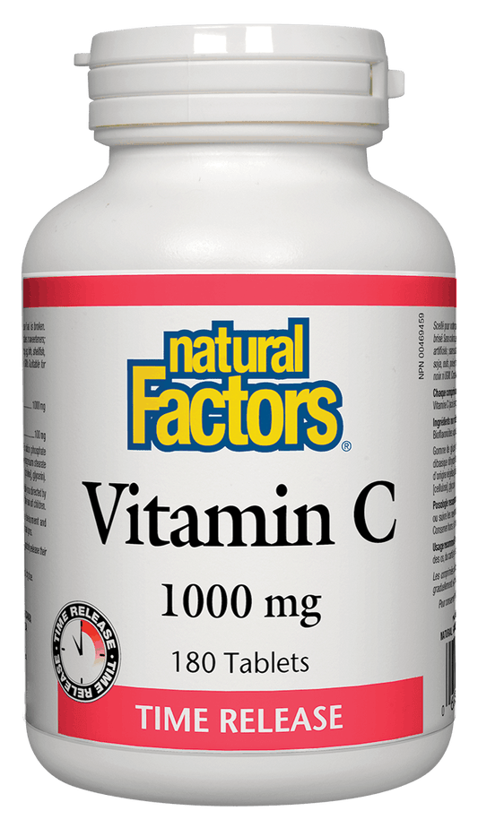 Natural Factors Vitamin C Time Released 1000mg w/ 100mg Citrus Bioflavonoids 180 Tablets