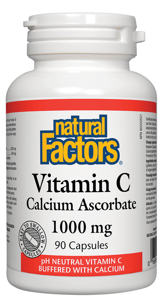Natural Factors Vitamin C Calcium Ascorbate 1000mg 90 Capsules