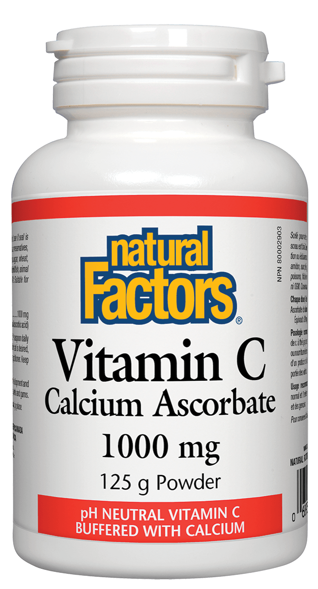 Natural Factors Vitamin C 1000mg Calcium Ascorbate Powder 125g