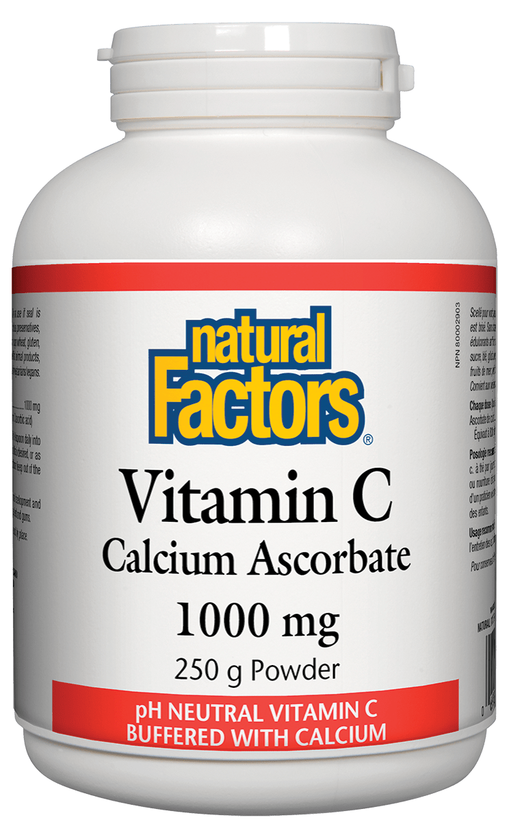 Natural Factors Vitamin C 1000mg Calcium Ascorbate Powder 250g