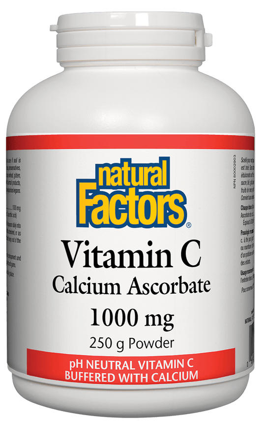 Natural Factors Vitamin C 1000mg Calcium Ascorbate Powder 250g