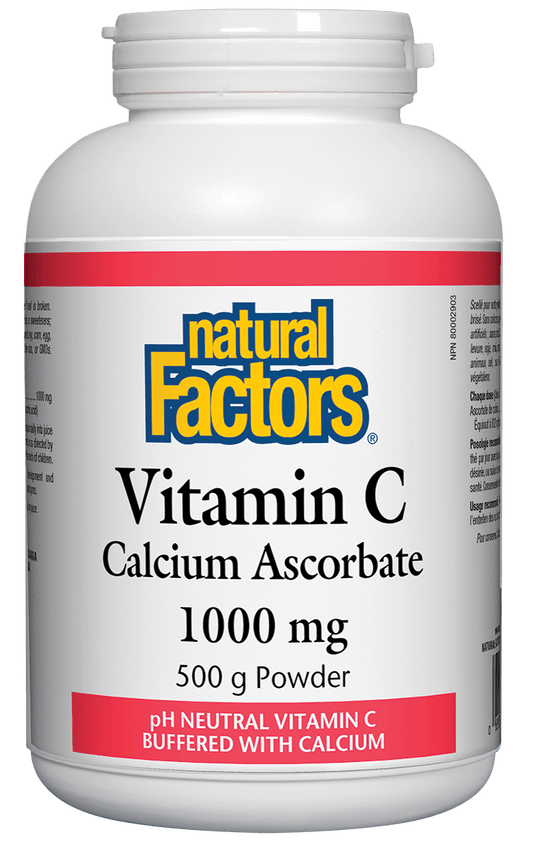 Natural Factors Vitamin C 1000mg Calcium Ascorbate Powder 500g