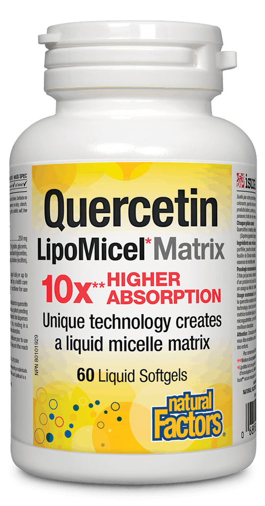 Natural Factors Quercetin LipoMicel Matrix 60 Softgels