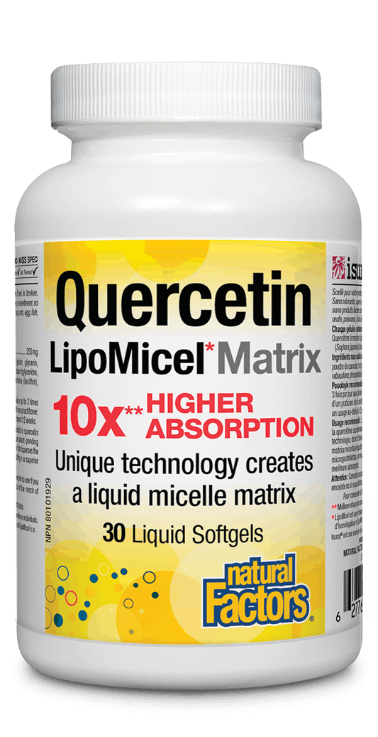 Natural Factors Quercetin LipoMicel Matrix 30 Softgels
