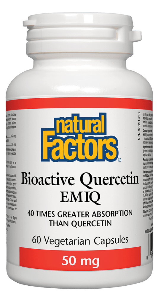 Natural Factors Bioactive Quercetin EMIQ 50mg 60 V-Capsules
