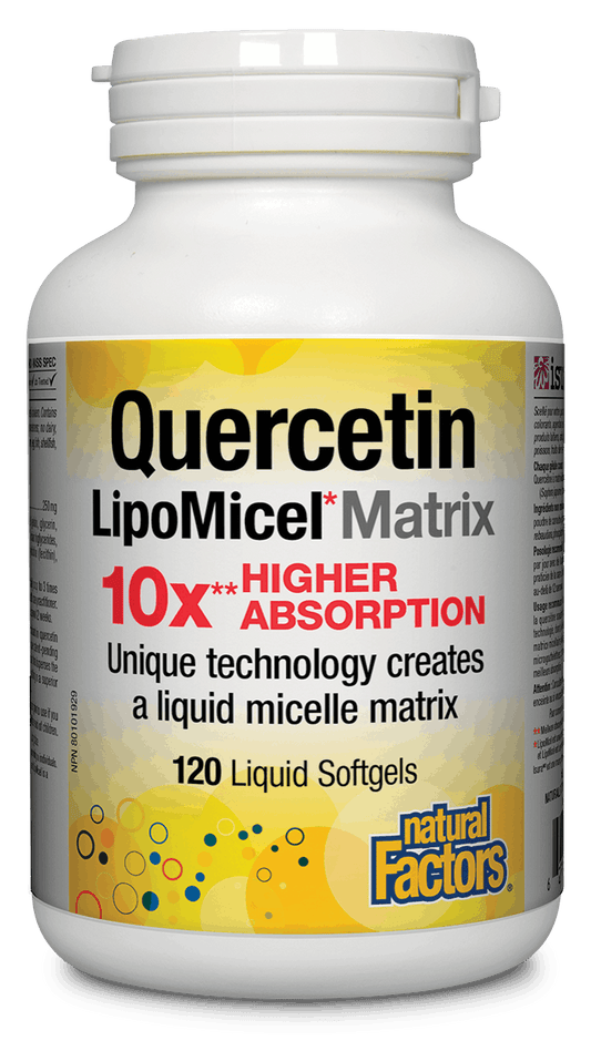 Natural Factors Quercetin LipoMicel Matrix 120 Softgels