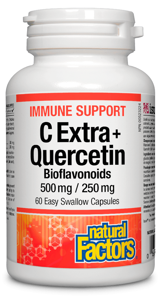 Natural Factors C Extra + Quercetin 500mg/250mg 60 Capsules