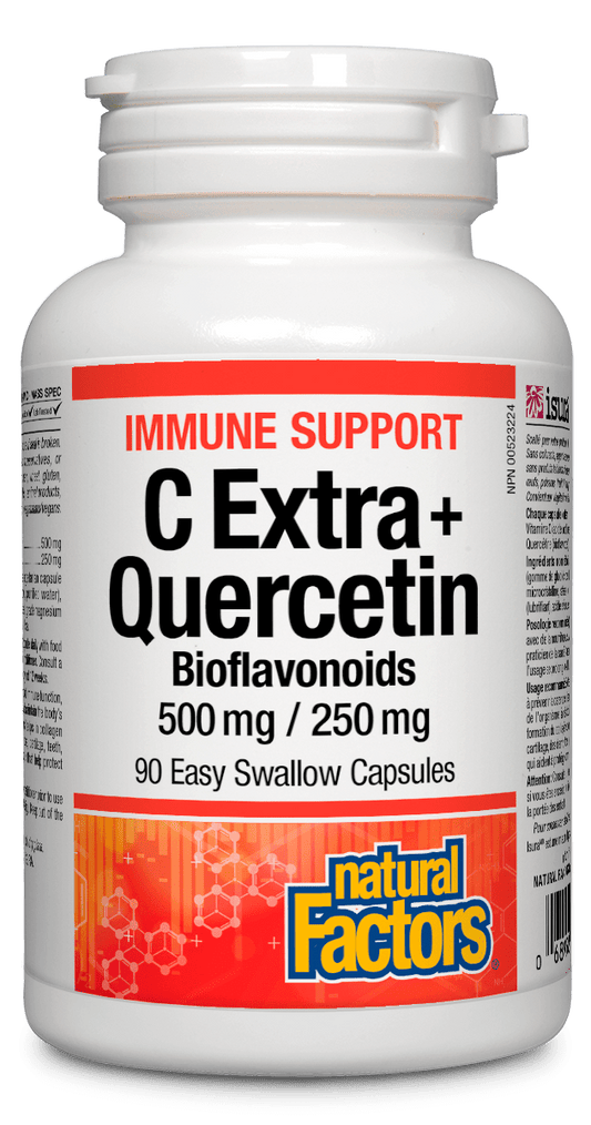 Natural Factors C Extra + Quercetin 500mg/250mg 90 Capsules