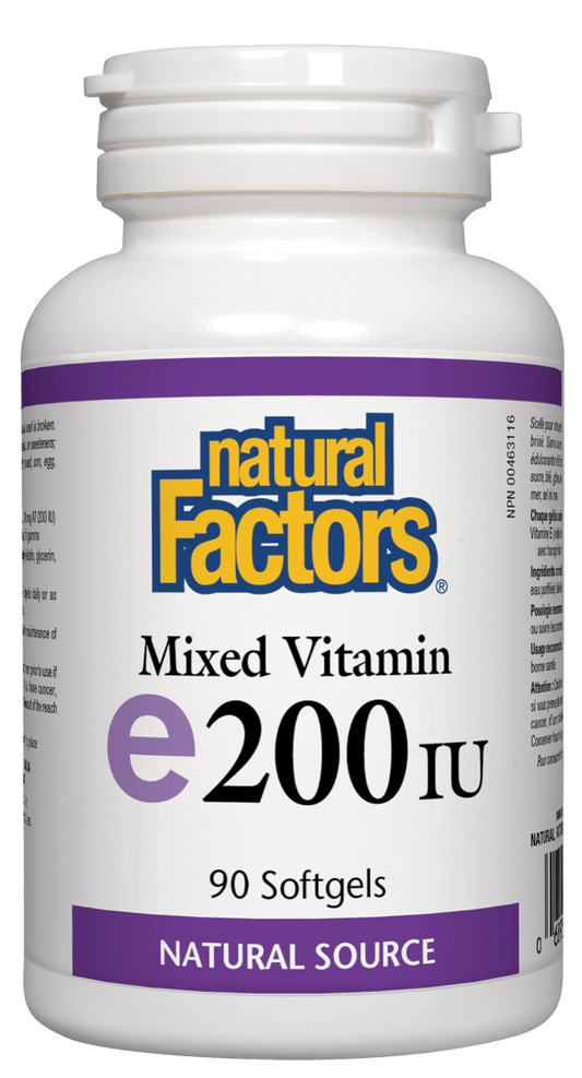 Natural Factors Mixed Vitamin E 200IU 90 Softgels