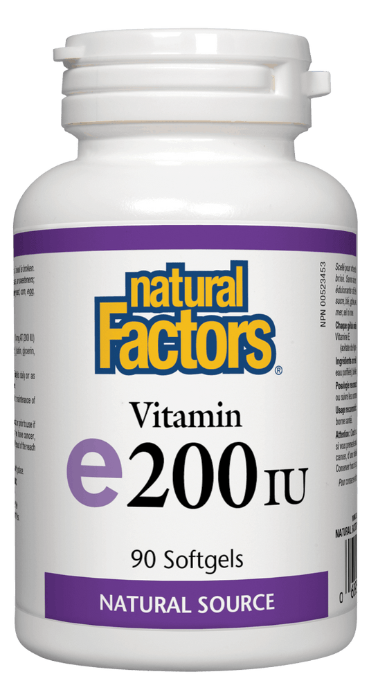Natural Factors Vitamin E 200IU 90 Softgels