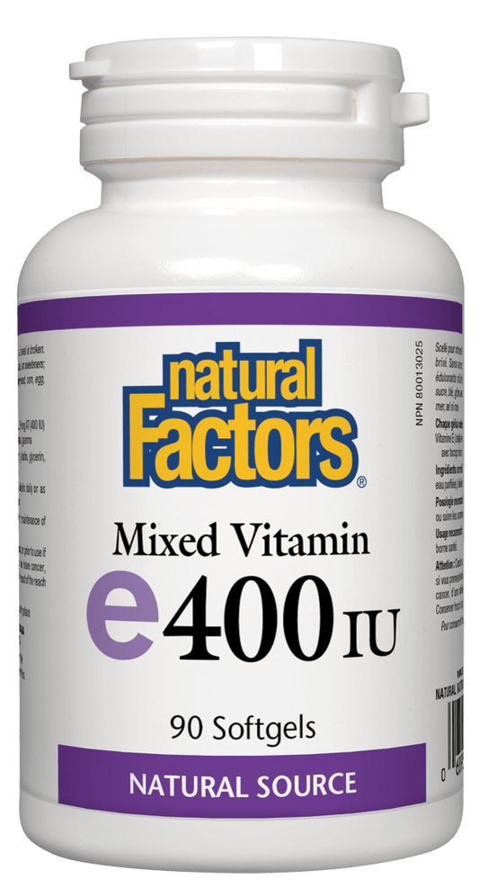 Natural Factors Vitamin E 400IU 90 Softgels