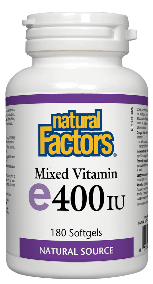 Natural Factors Vitamin E 400IU 180 Softgels
