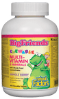 Natural Factors BigFriends Chewable Multivitamin and Minerals Jungle Berry 60 Chewable Tablets