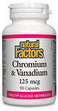 Natural Factors Chromium and Vanadium 125mcg