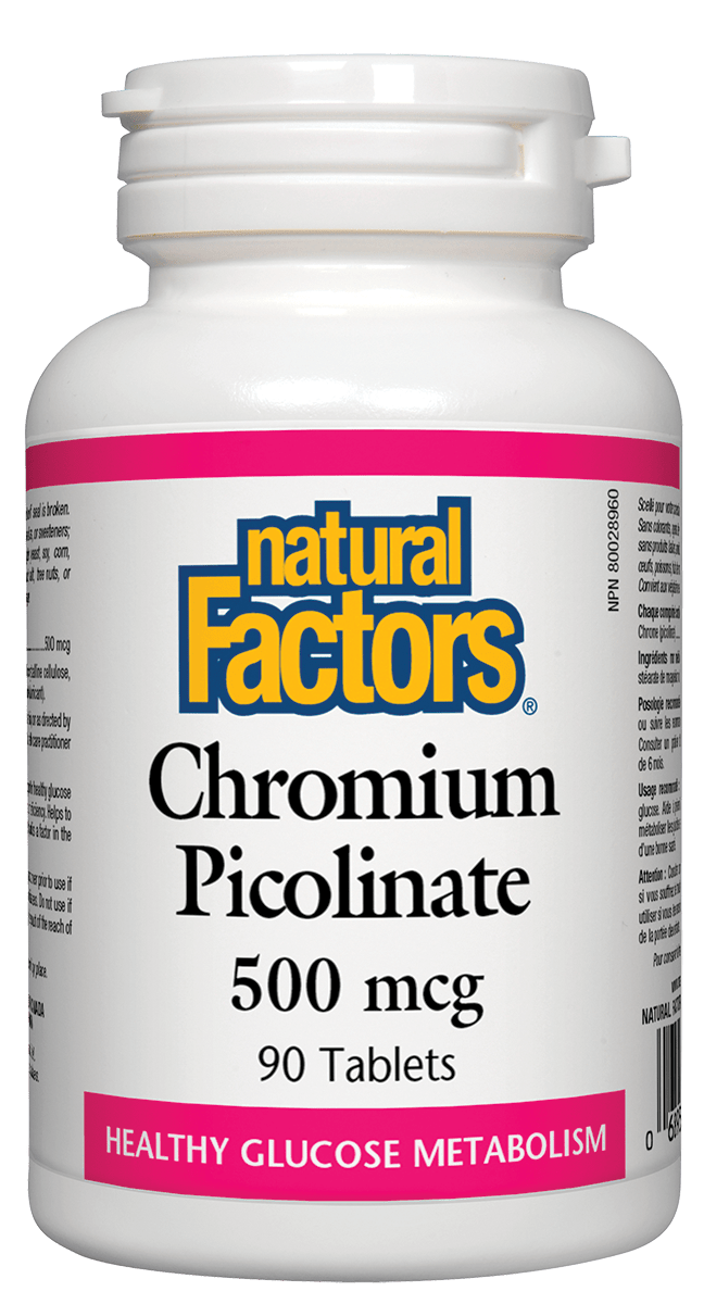 Natural Factors Chromium Picolinate 500mcg 90 Tablets