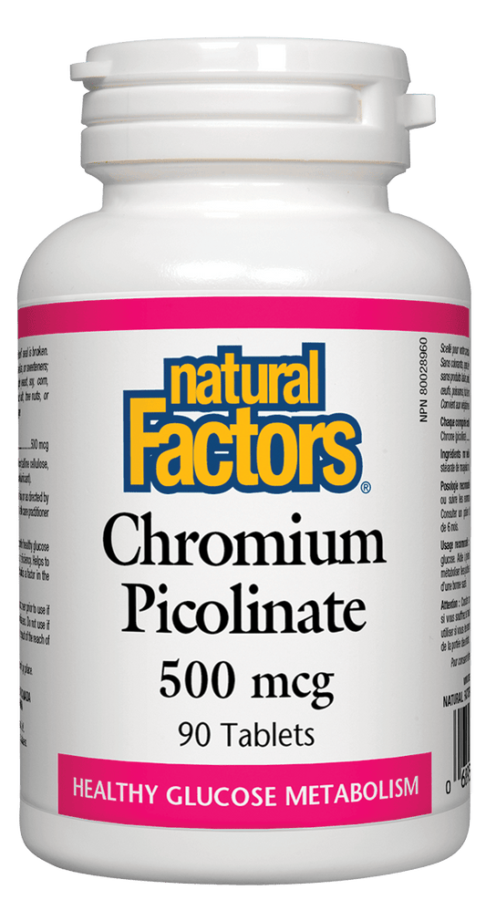 Natural Factors Chromium Picolinate 500mcg 90 Tablets