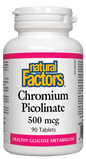 Natural Factors Chromium Picolinate 500mcg 90 Tablets