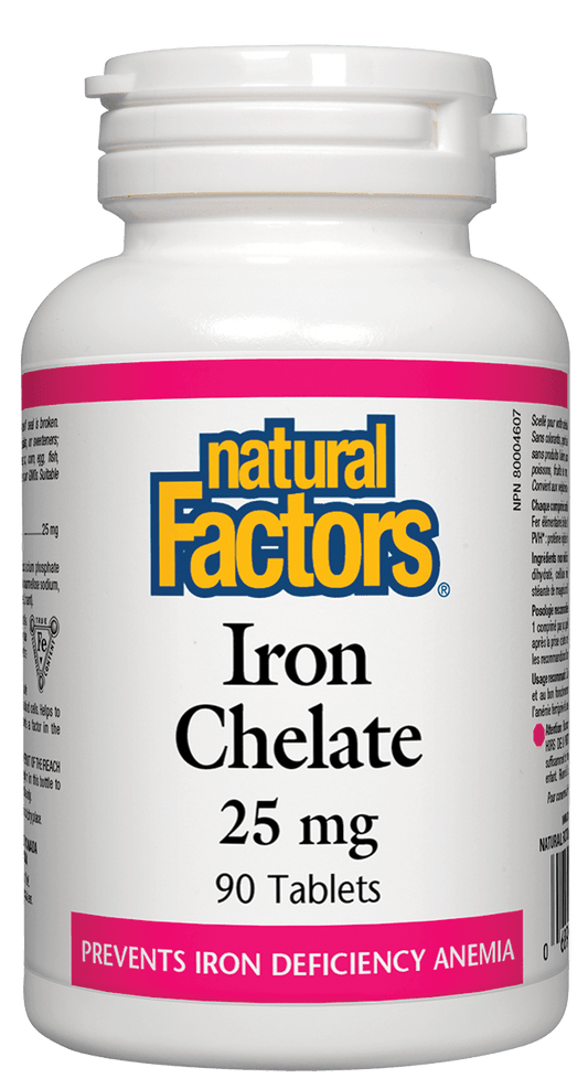 Natural Factors Iron Chelate 25mg 90 Tablets