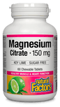 Natural Factors Magnesium Citrate 150mg Chewable 60 Tablets Key Lime