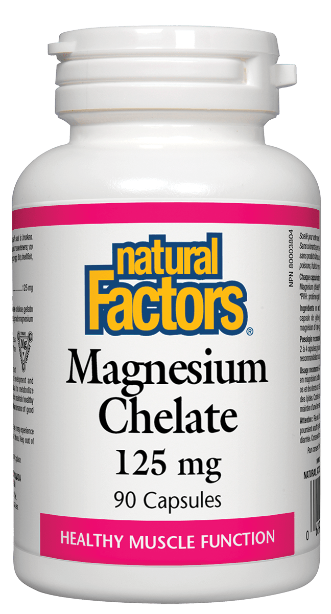 Natural Factors Magnesium Chelate 125mg 90 Capsules