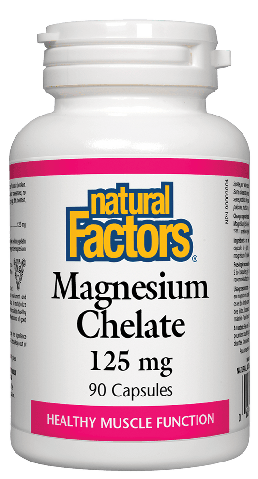 Natural Factors Magnesium Chelate 125mg 90 Capsules