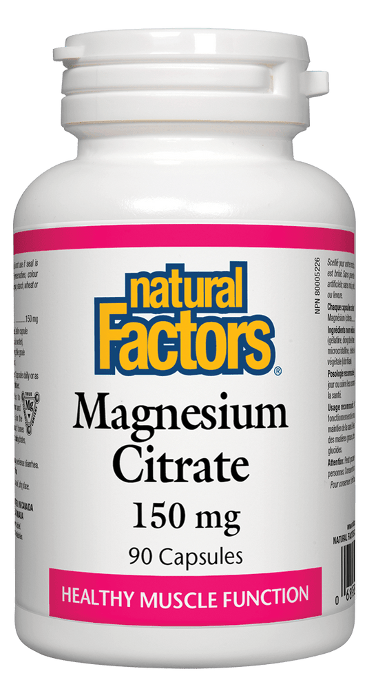 Natural Factors Magnesium Citrate 150mg 90 Capsules