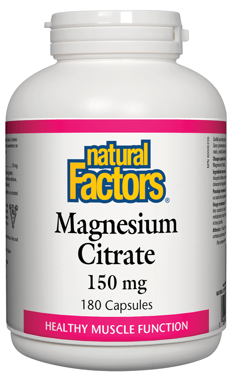 Natural Factors Magnesium Citrate 150mg 180 Capsules