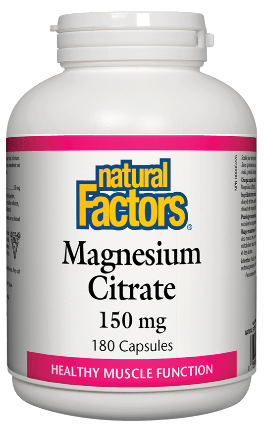 Natural Factors Magnesium Citrate 150mg 180 Capsules