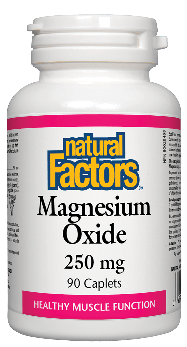 Natural Factors Magnesium Oxide 250mg 90 Caplets