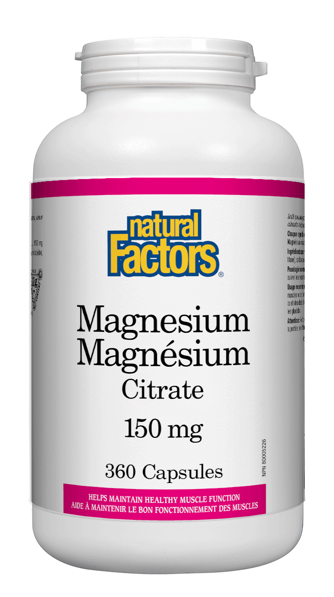 Natural Factors Magnesium Citrate 150mg 360 Capsules