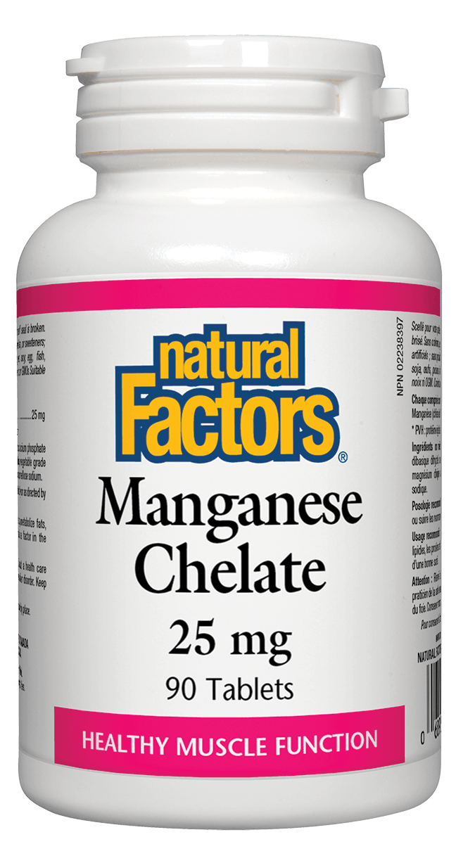 Natural Factors Manganese Chelate 25mg 90 Tablets