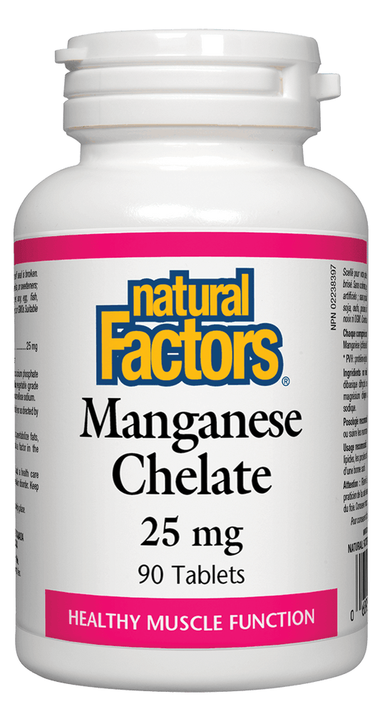 Natural Factors Manganese Chelate 25mg 90 Tablets