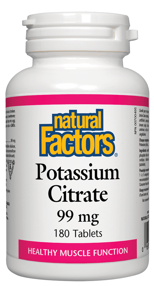 Natural Factors Potassium Citrate 99mg 180 Tablets