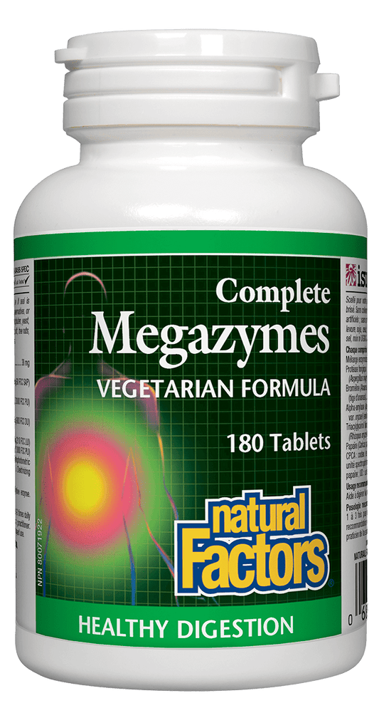 Natural Factors Complete Megazyme Vegetarian Formula 180 Tablets