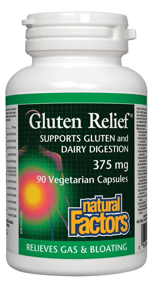 Natural Factors Gluten Relief 375mg 90 V-Capsules