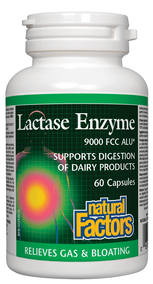 Natural Factors Lactase Enzyme 9000FCC 60 Capsules