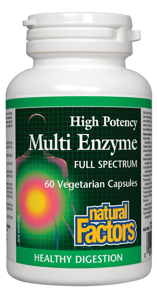 Natural Factors Multi Enzyme High Potency Full Spectrum 60 V-Capsules