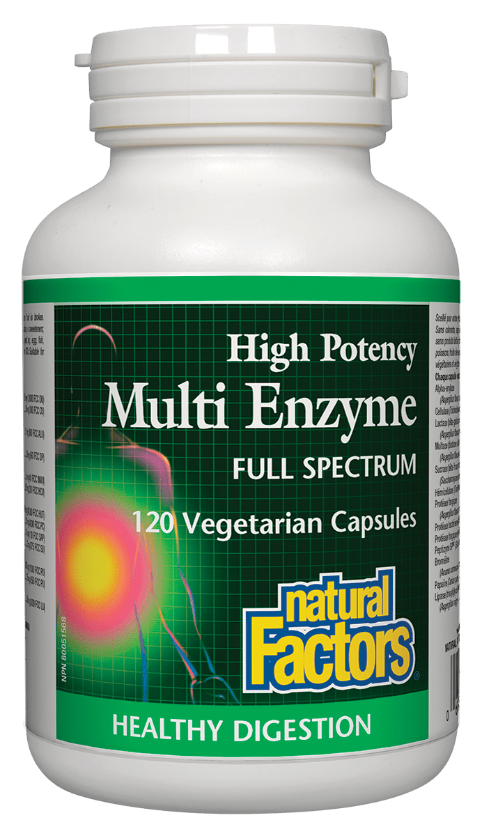 Natural Factors Multi Enzyme 120 V-Capsules